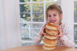 Girl with bagels