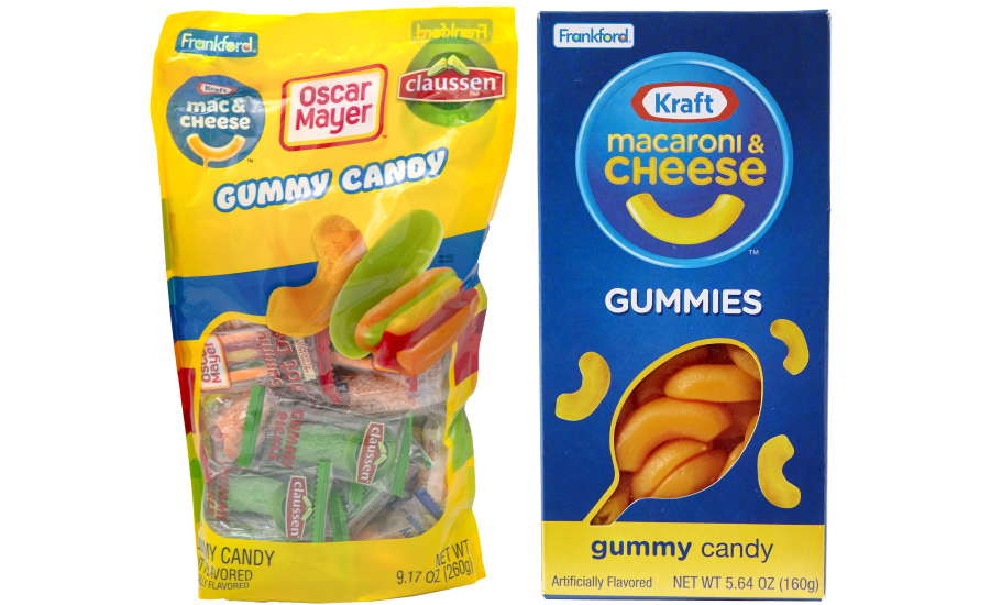 Frankford Candy Launches Kraft Mac And Cheese Oscar Mayer And Claussen Halloween Candy Snack