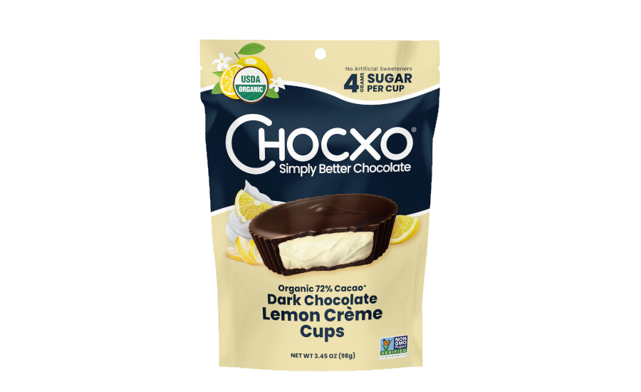 Chocxo introduces Organic Dark Chocolate Lemon Crème Cups