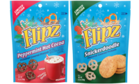 Flipz launches LTO holiday-themed pretzels