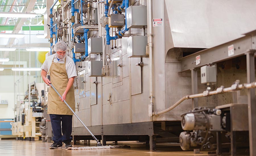 Processing department. Sanitation facility.