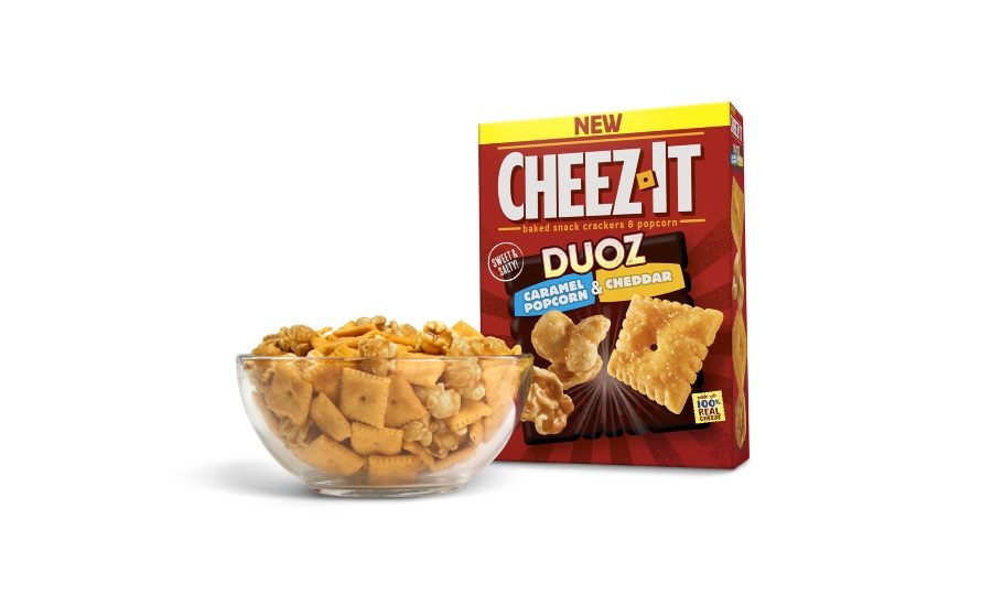 Cheez It Caramel Popcorn Duoz And Sharp Cheddar Pretzel Duoz 2018 02 22 Snack And Bakery 