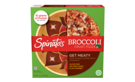 Spinatos new broccoli crust pizza