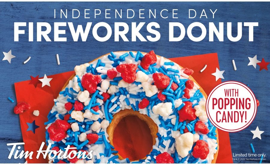 Tim Hortons unveils patriotic 'Fireworks Donuts' topped with popping candy  