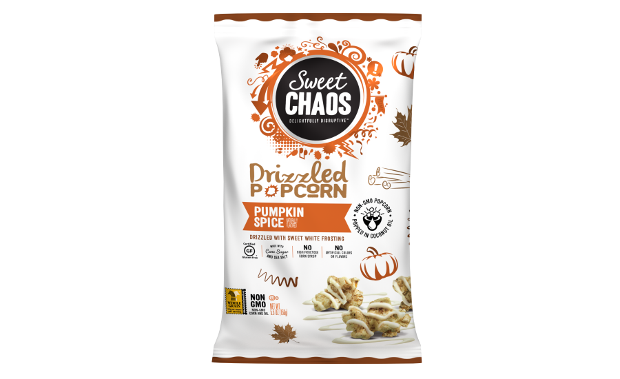 sweet chaos drizzled popcorn