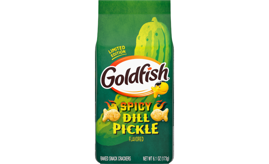 Goldfish LTO Spicy Dill Pickle flavor