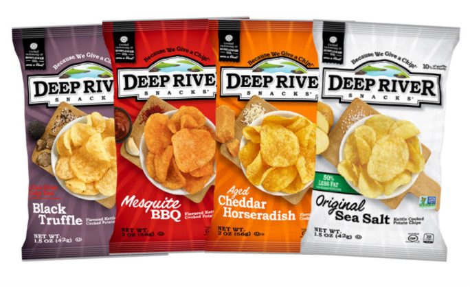 Deep River Snacks Lot de 24 chips de pommes de terre cuites à la marmi