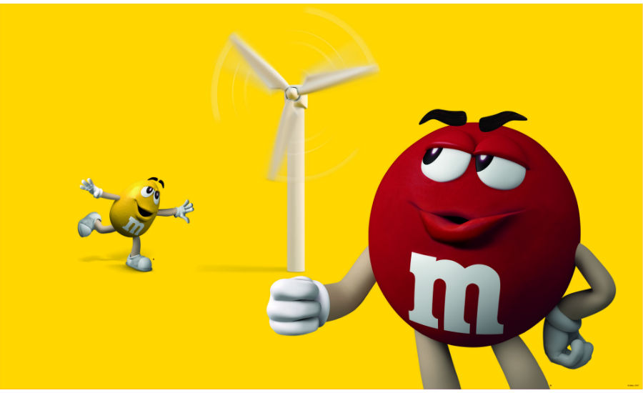 Does the yellow M&M's 'spokescandy' have a new job with Snickers