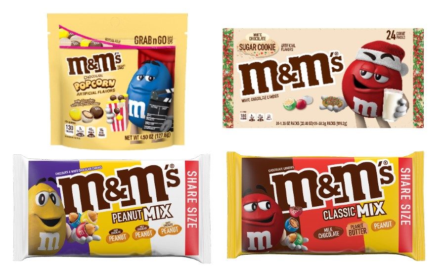 M&M's mixes three flavors in one bag in two varieties - classic and peanut  