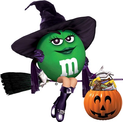M&M's Green Halloween Seasonal Decor