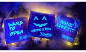 Blaze Pizza black light boxes for Halloween