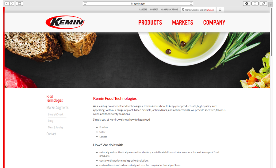 Updated Kemin Food Technologies Website Provides Rich Industry Insights 17 02 27 Snack And Bakery